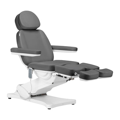 Elektrické kosmetické křeslo SILLON CLASSIC, 3 motory, s kolébkou pro pedi, šedé 