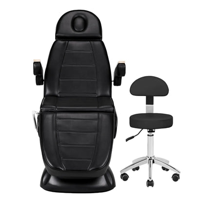 SILLON Lux 273b elektrischer Kosmetikstuhl + 304 Hocker, schwarz