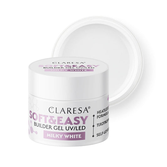 Claresa stavební gel Soft&amp;Easy gel mléčně bílý 45g