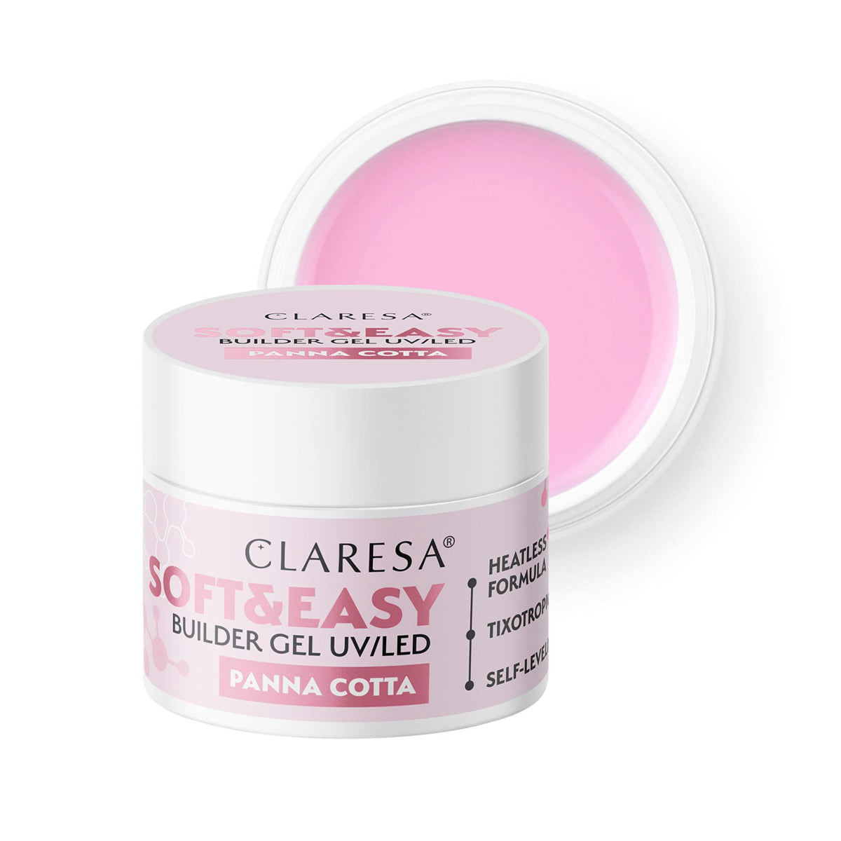 Claresa stavební gel Soft&amp;Easy gel panna cotta 45g