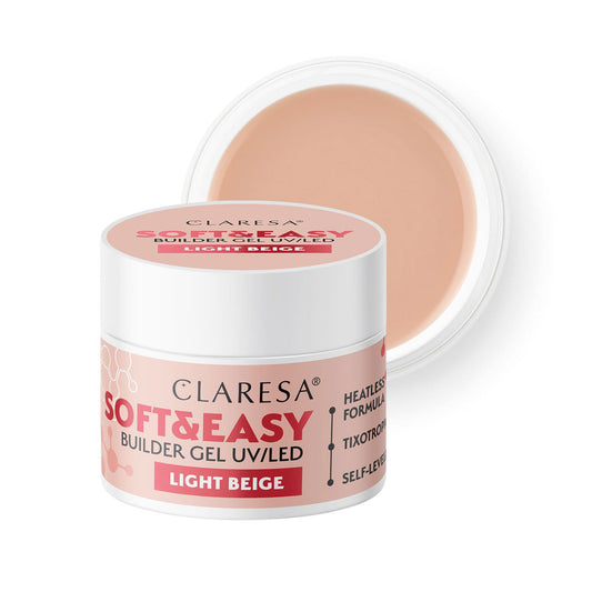Claresa stavební gel Soft&amp;Easy gel světle béžový 12g