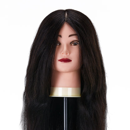 Gabbiano WZ1 hairdressing training head, natural hair, color 1H, length 20"