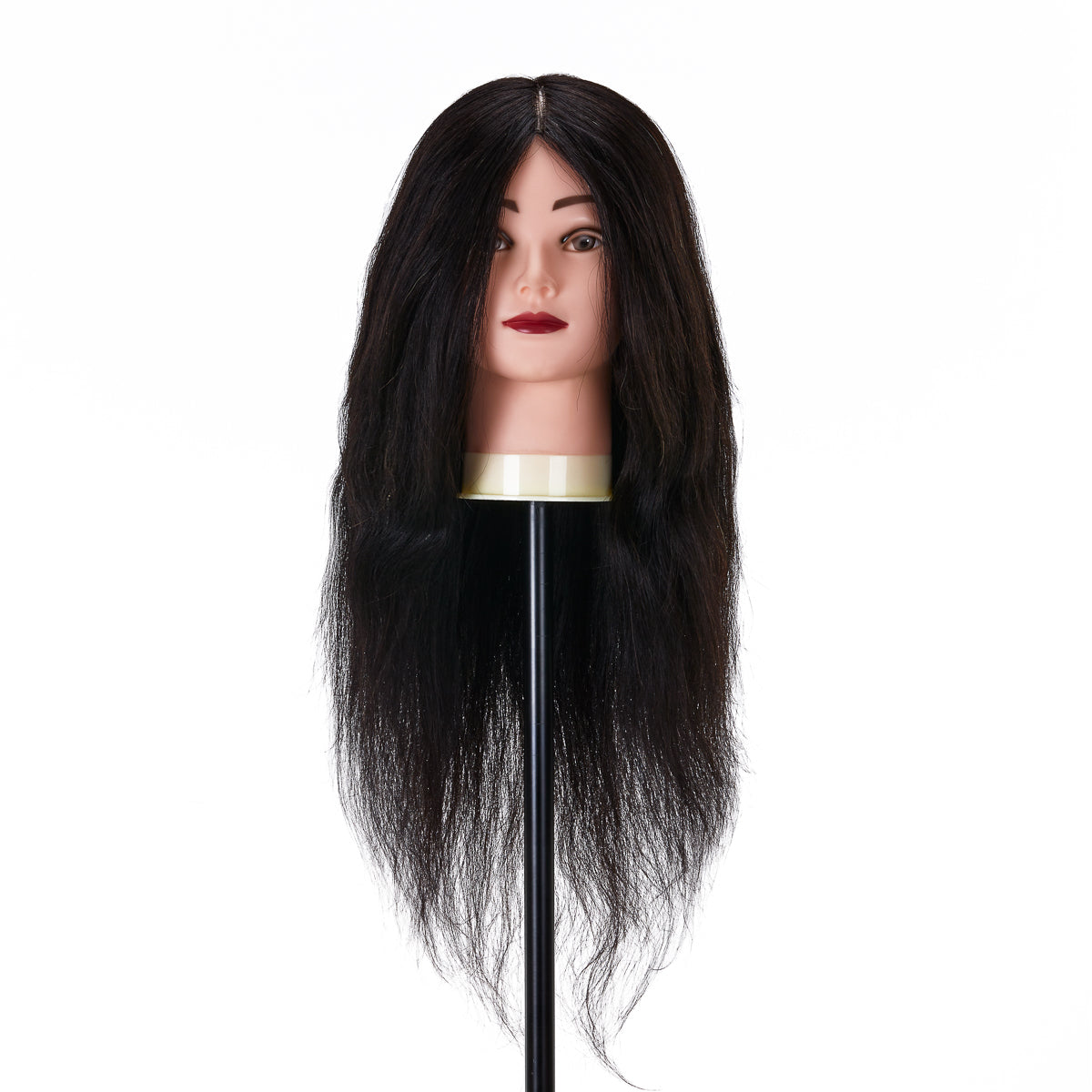 Gabbiano WZ1 hairdressing training head, natural hair, color 1H, length 20"