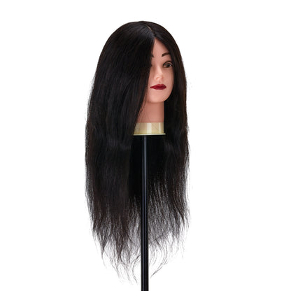 Gabbiano WZ1 hairdressing training head, natural hair, color 1H, length 20"