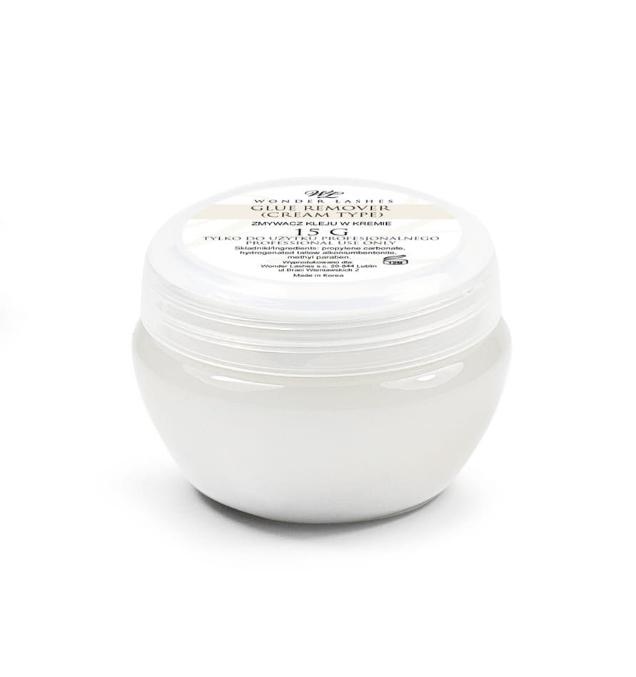 Eyelash remover cream
