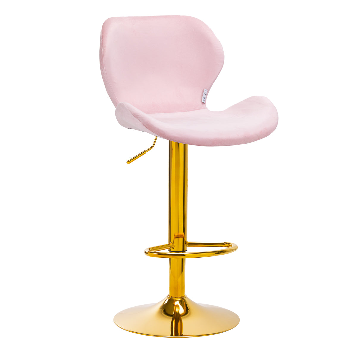 4Rico Bar stool QS-B15, pink velvet