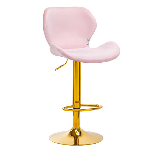 4Rico Bar stool QS-B15, pink velvet