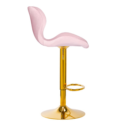 4Rico Bar stool QS-B15, pink velvet