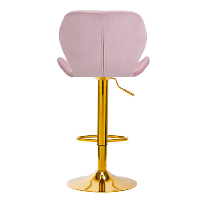 4Rico Bar stool QS-B15, pink velvet