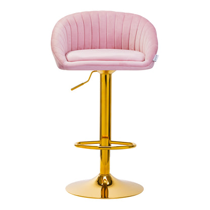 4Rico Bar stool QS-B16G, pink velvet