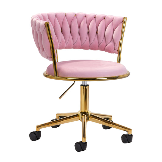 4Rico swivel chair QS-GW01G pink velvet