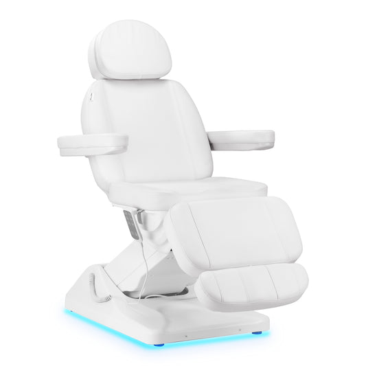 SILLON Luxusní elektrické kosmetické křeslo, 3 motory, bílé 