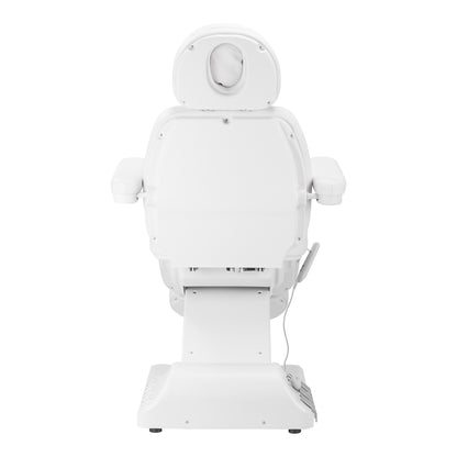 SILLON Luxusní elektrické kosmetické křeslo, 3 motory, bílé, nožní ovládání 