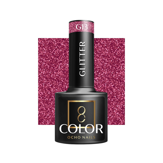 OCHO NAILS G12 glitrový hybridní lak na nehty -5 g