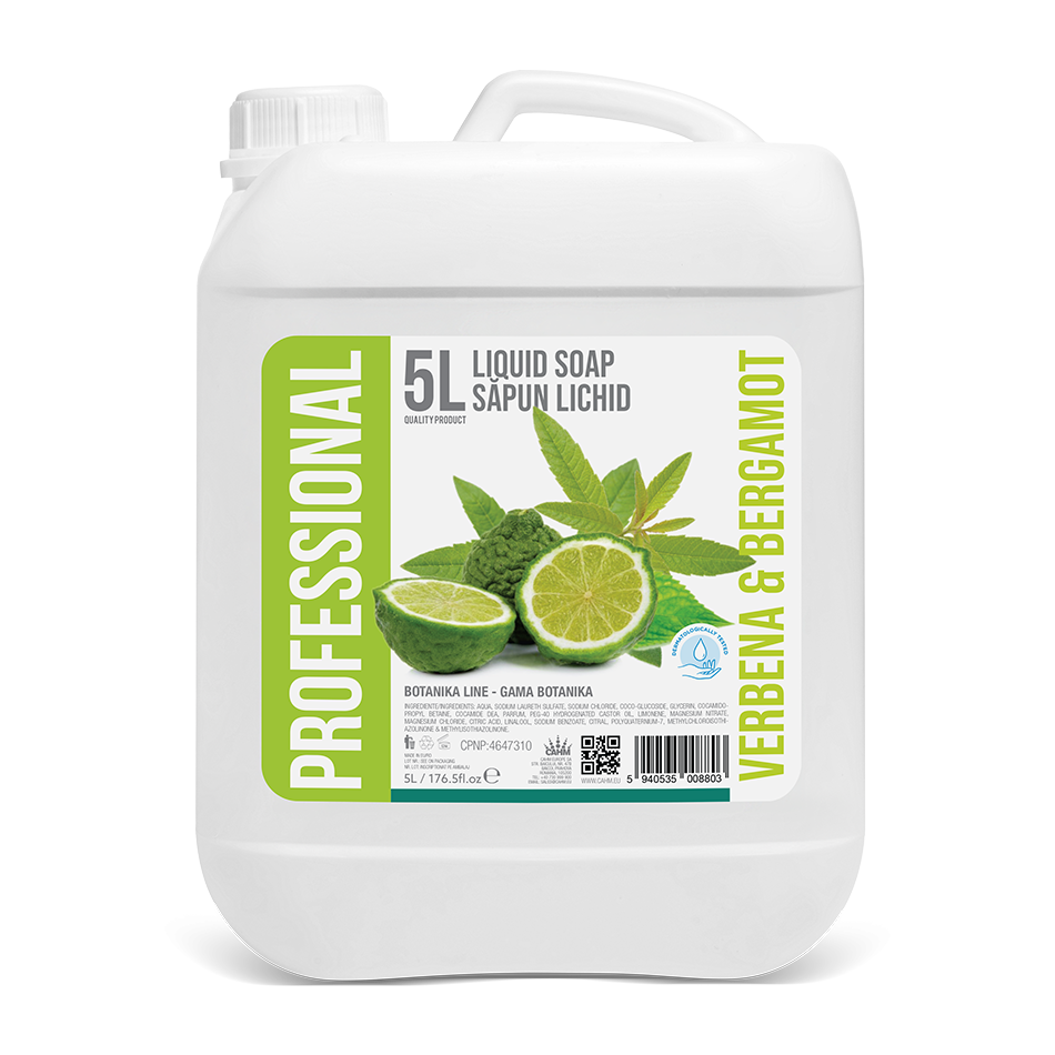 Botanika tekuté mýdlo verbena a bergamot, 5l kanystr - PROFESIONÁLNÍ