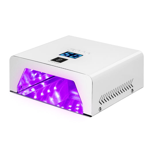 OCHO NAILS PRO X23 180W LED UV lampa, kov, bílá, zrcadlový interiér
