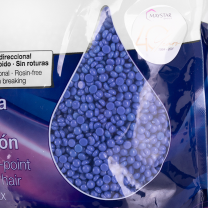 Depilflax 100 elastyczny wosk do depilacji nebo niskiej temperaturze topnienia perłowy mauve s titanem dio 1000g