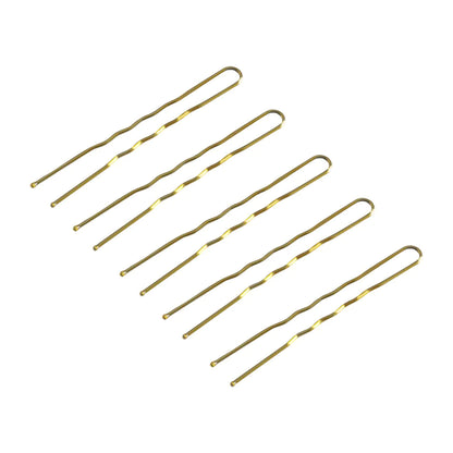 Hairdresser's hair bows E-57 120 pcs. 5.6 cm gold
