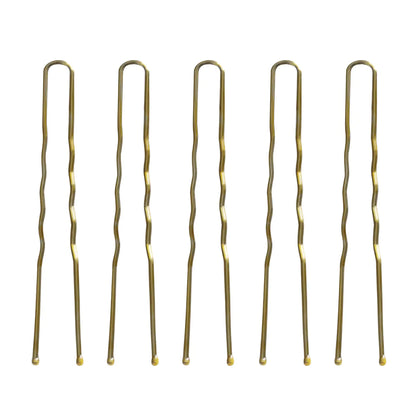 Hairdresser's hair bows E-57 120 pcs. 5.6 cm gold
