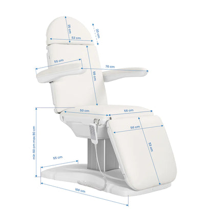 Elektrické kosmetické křeslo SILLON Eclipse 4 aktuátory bílé