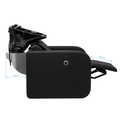 Kadeřnická mycí jednotka Gabbiano Sylvia černá 