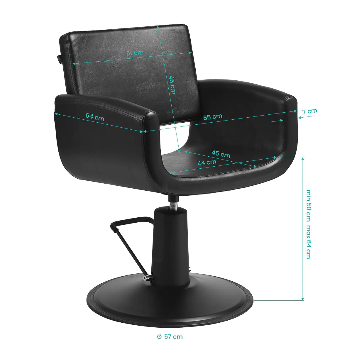 Gabbiano Mataro hairdressing chair black