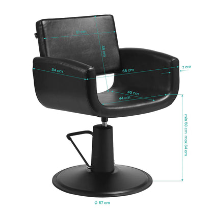 Gabbiano Mataro hairdressing chair black