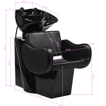 Gabbiano Sewilla hairdressing wash unit black