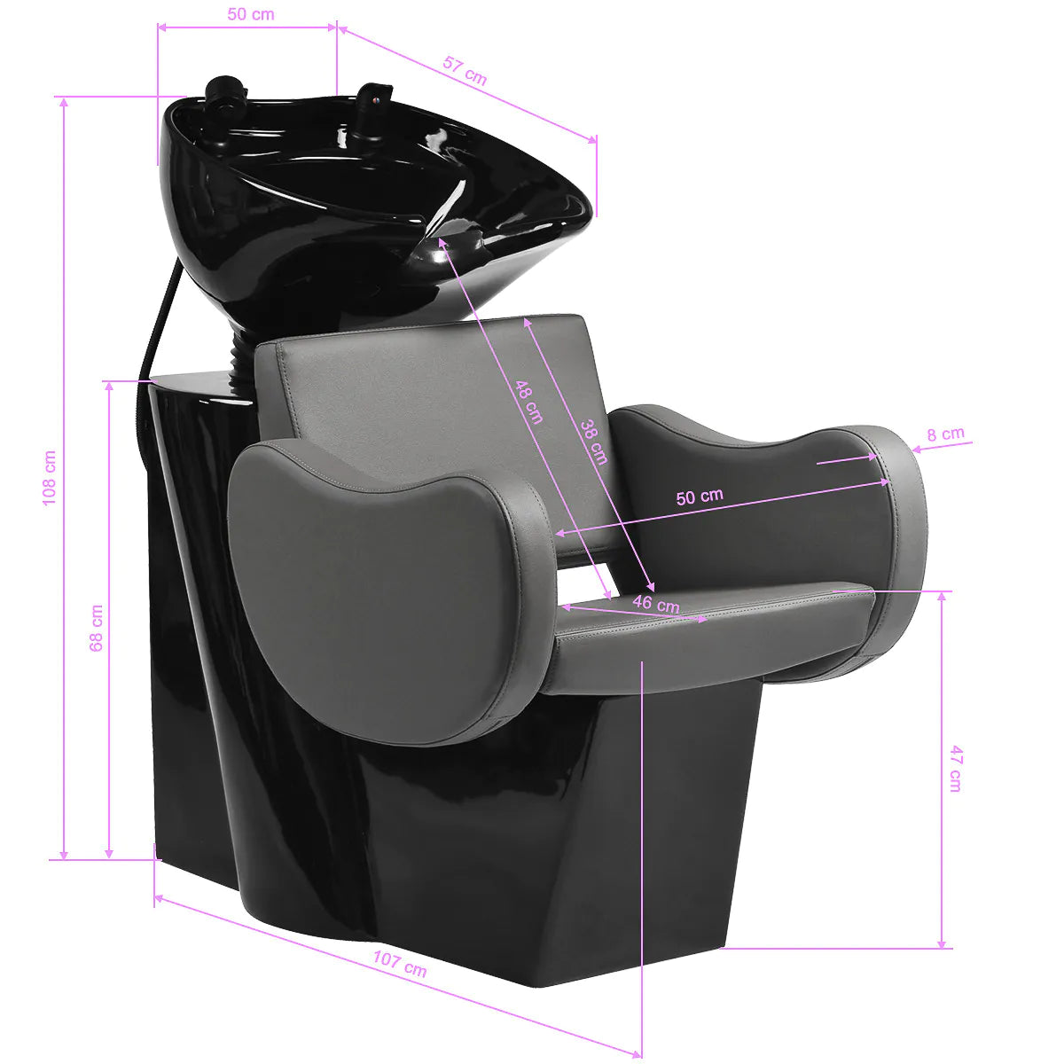 Gabbiano Sewilla hairdressing wash unit gray