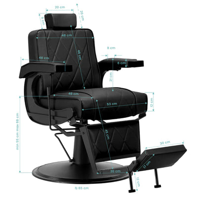 Holičské křeslo Hair System BM88066B černé