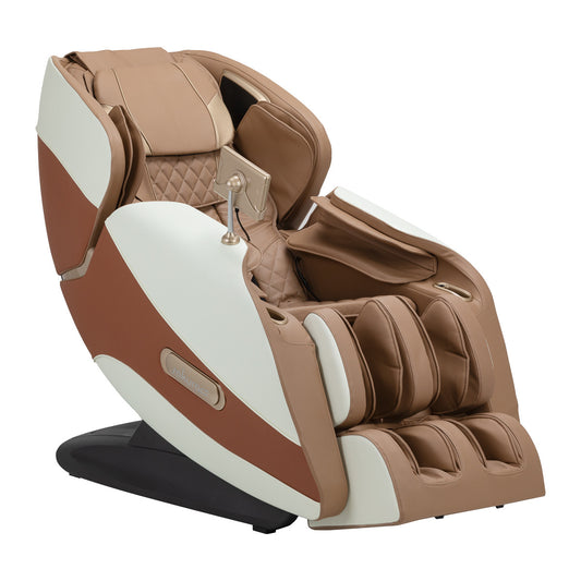 Masážní křeslo Sakura Luxury 808 v bílé a béžové barvě
