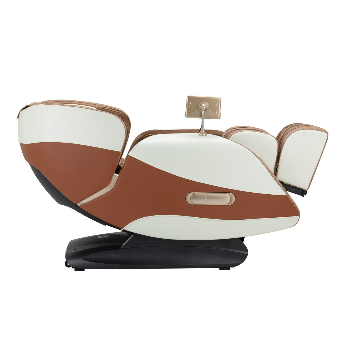 Masážní křeslo Sakura Luxury 808 v bílé a béžové barvě