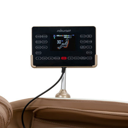 Masážní křeslo Sakura Luxury 808 v bílé a béžové barvě