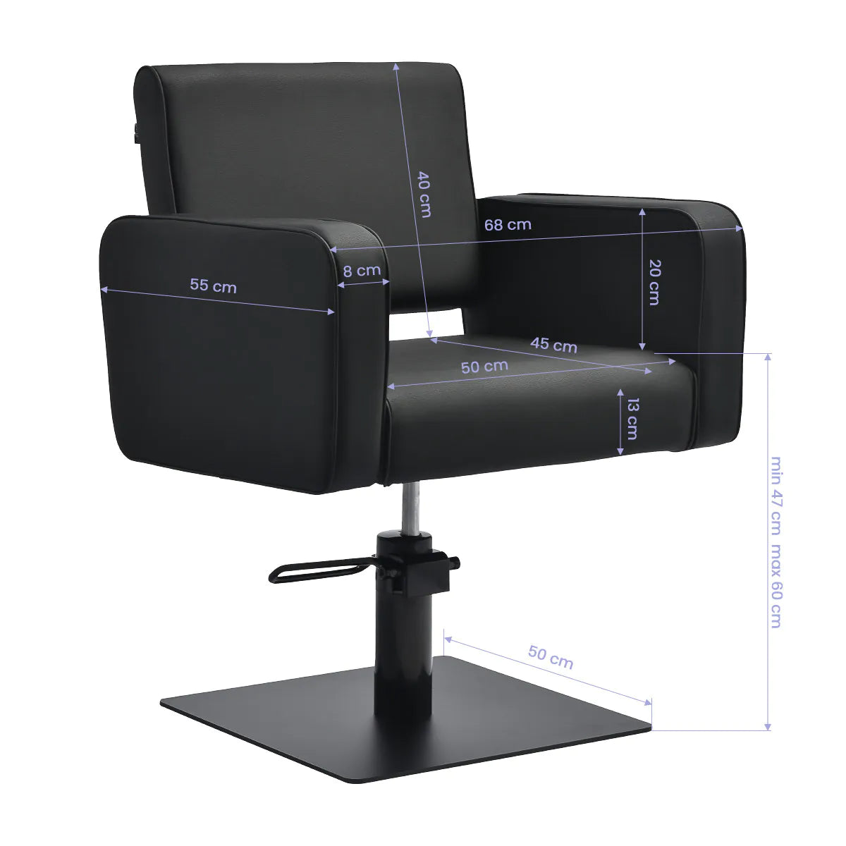 Gabbiano Bilbao hairdressing chair black