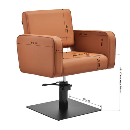 Gabbiano Bilbao hairdressing chair brown