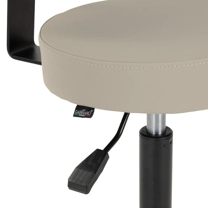 Gabbiano hairdressing stool D026 grey-beige