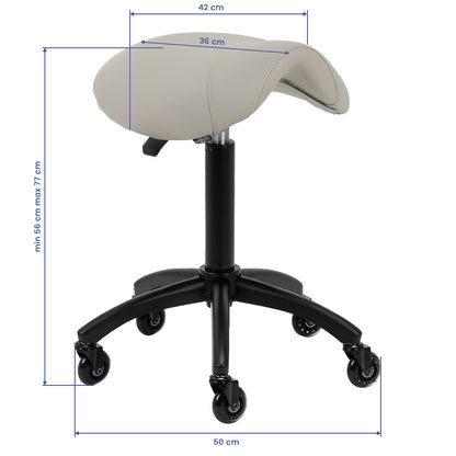Gabbiano hairdressing stool D032 grey-beige