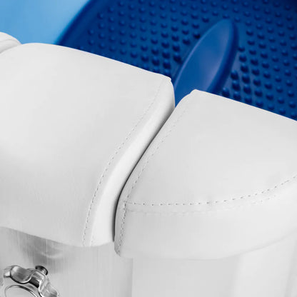 Azzurro shower tray with massager and white trolley