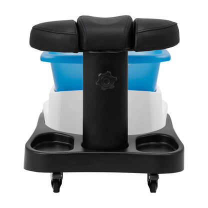 Duschwanne Azzurro mit Massagefunktion und weißem Rollwagen