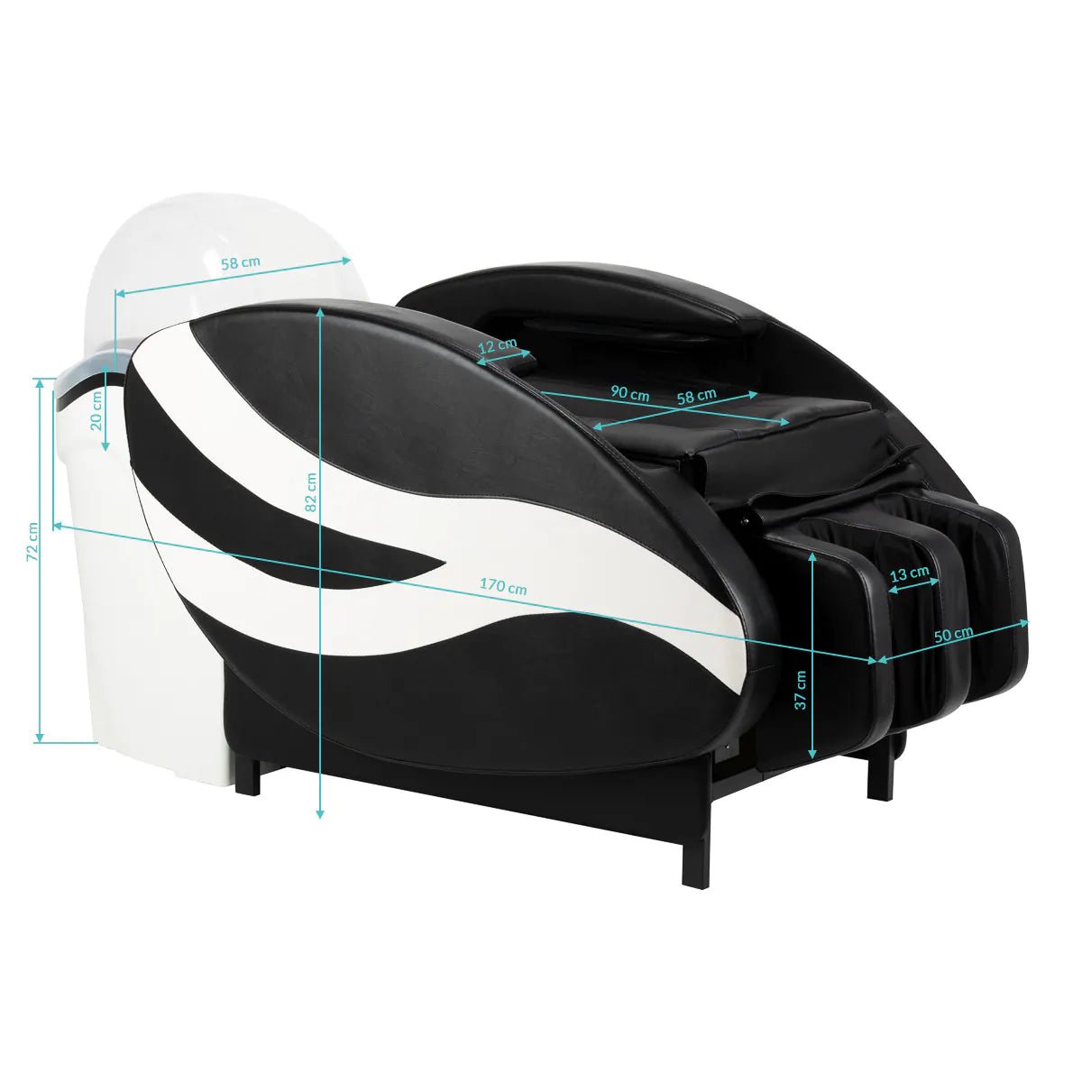 Friseurwaschanlage mit Liege Gabbiano Head Spa Sea 501