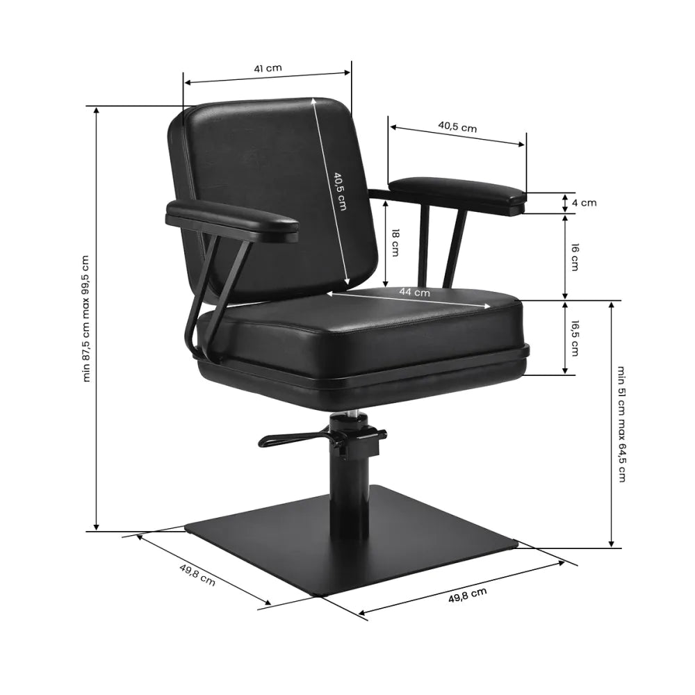 Gabbiano Madrid Friseurstuhl schwarz