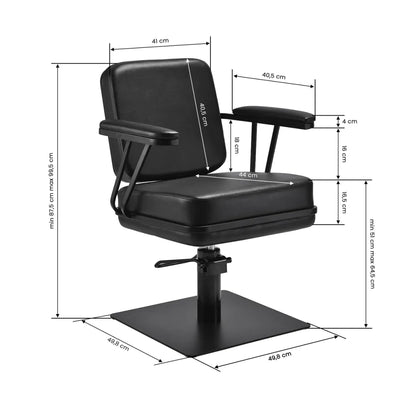 Gabbiano Madrid Friseurstuhl schwarz