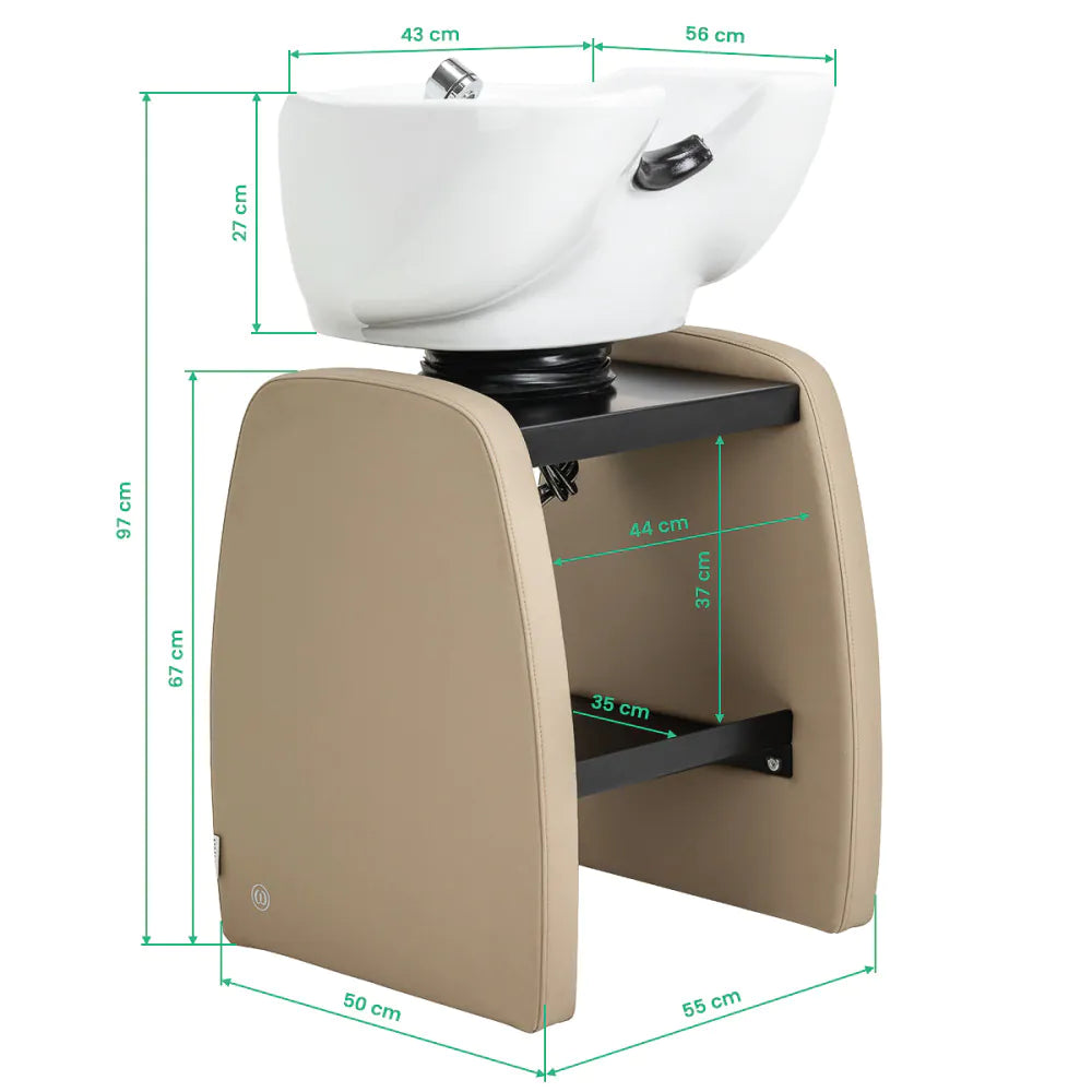 Friseurwaschbecken Omega Aqualina beige