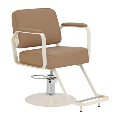 Friseurstuhl Omega Aurora hellbraun