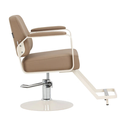 Friseurstuhl Omega Aurora hellbraun