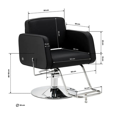 Friseurstuhl Omega Andromeda schwarz