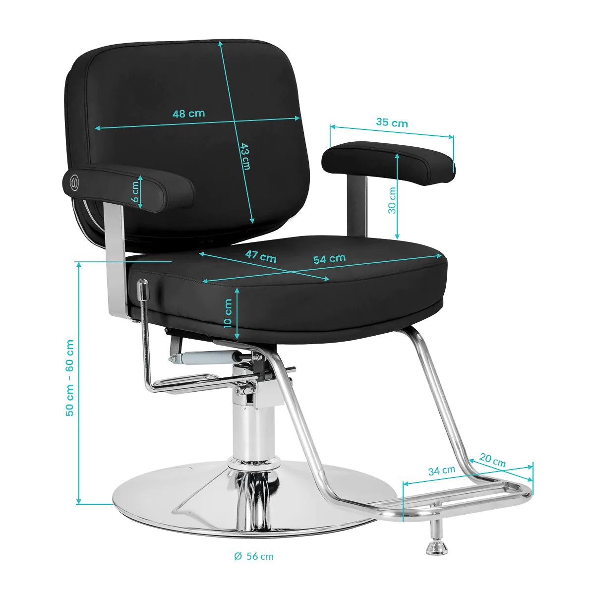 Friseurstuhl Omega Astra Plus schwarz