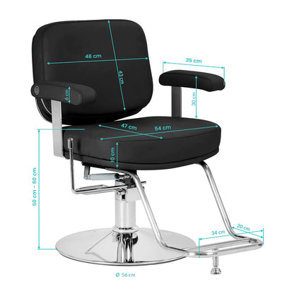 Friseurstuhl Omega Astra Plus schwarz