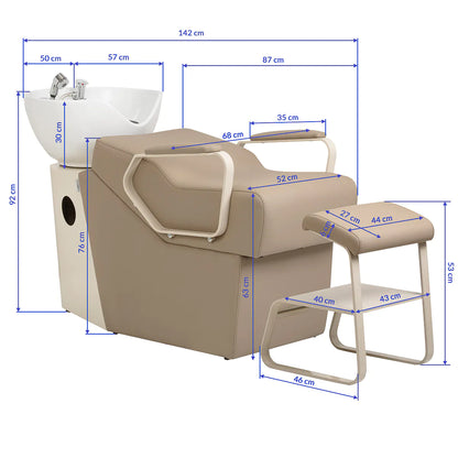 Friseurwaschbecken Omega Marina beige