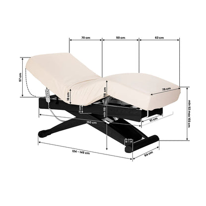 SPA Liege Sillon Siesta creme mit schwarzem Untergestell